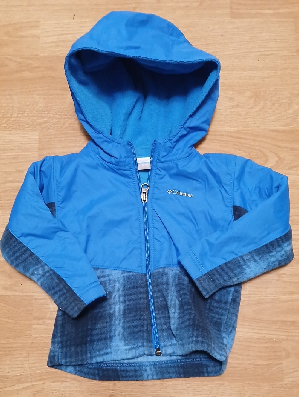 Columbia Two-Tone Blue Hooded Kids Jacket